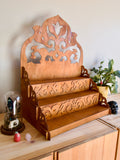 50cm Step Shelf Ornate Medieval Flat Pack Display Shelves