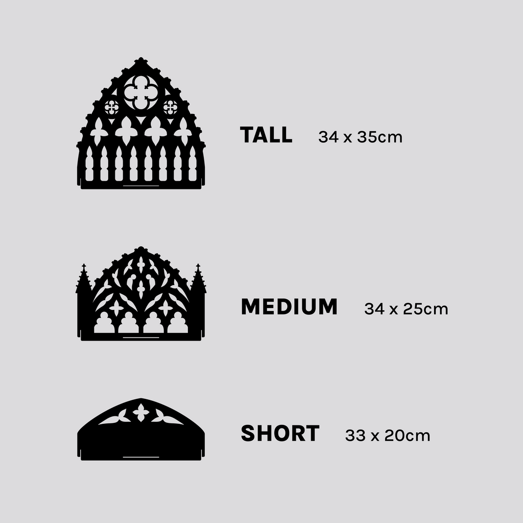 30cm Tall Back Gothic Cathedral Display Shelf for Market Stalls